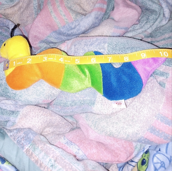 ✓TY Beanie Baby Inch the Inchworm Retired colorful RARE fairycore - Picture 8 of 10